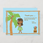 Cute Luau Boy Dank je kaart (Voorkant / Achterkant)