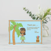 Cute Luau Boy Dank je kaart (Staand voorkant)