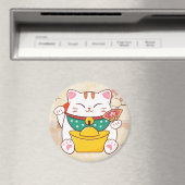 Cute Lucky Cat Magneet (Insitu (Vaatwasser))