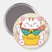 Cute Lucky Cat Magneet (Voorkant / Achterkant)