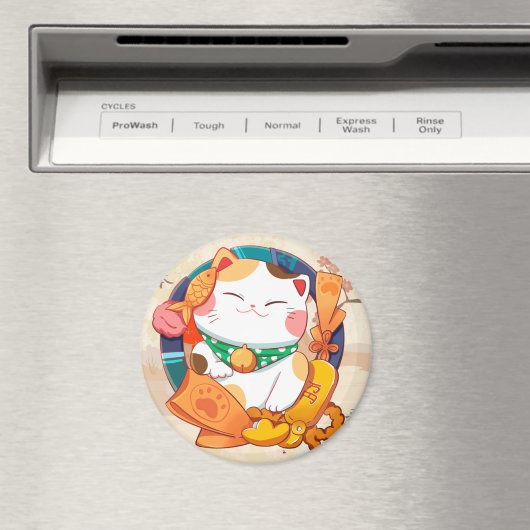 Cute Lucky Cat Magneet (Insitu (Vaatwasser))