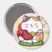 Cute Lucky Cat Magneet (Voorkant / Achterkant)