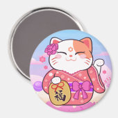 Cute Lucky Cat Magneet (Voorkant / Achterkant)