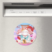Cute Lucky Cat Magneet (Insitu (Vaatwasser))