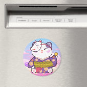 Cute Lucky Cat Magnet (Insitu (Vaatwasser))