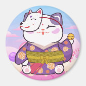 Cute Lucky Cat Magnet (Voorkant)