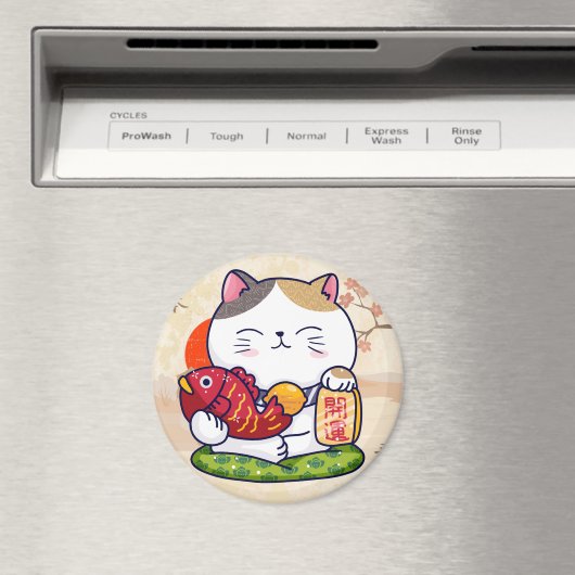Cute Lucky Cat Magnet (Insitu (Vaatwasser))