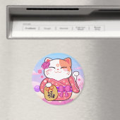 Cute Lucky Cat Magnet (Insitu (Vaatwasser))