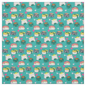 Cute Lucky Cat Pattern Stof (Swatch)