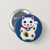 Cute Lucky Cat Pin Ronde Button 5,7 Cm (Voorkant /achterkant)