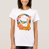 Cute Lucky Cat T-shirt (Voorkant)
