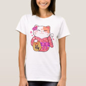 Cute Lucky Cat T-shirt (Voorkant)