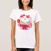 Cute Lucky Cat T-Shirt (Voorkant)