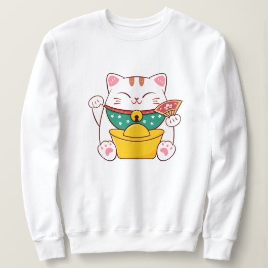 Cute Lucky Cat Trui (Design voorkant)