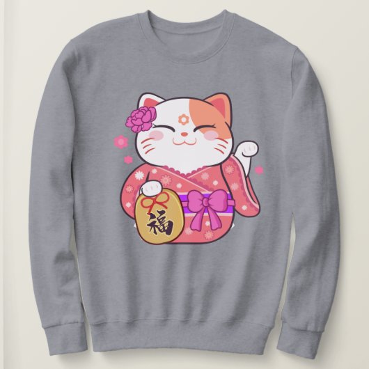 Cute Lucky Cat Trui (Design voorkant)