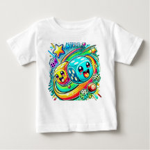 Cute Lucky Dice Baby T-Shirt – Colorful Kawaii 