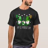 cute lucky gnome happy st patricks day family outf t-shirt (Voorkant)