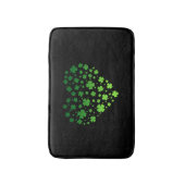 Cute Lucky Heart Shamrock Happy St Patricks Day Badmat (Voorkant Verticaal)