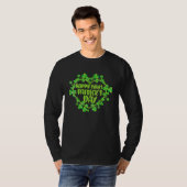 Cute Lucky Heart Shamrock Happy St Patricks Day Fa T-shirt (Voorkant volledig)