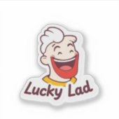 Cute Lucky Lad Irish Sticker (Voorkant)
