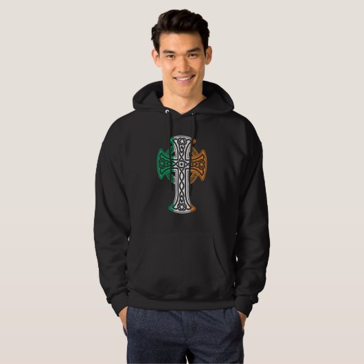 Cute Lucky Rainbow Gnome Happy St Patricks Day Fam Hoodie (Voorkant volledig)