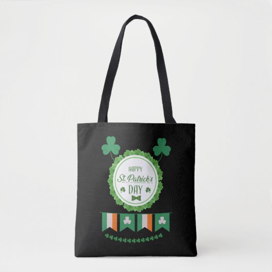 Cute Lucky Rainbow Gnome Happy St Patricks Day Tote Bag (Voorkant)