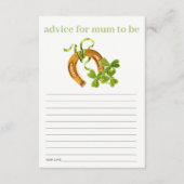 Cute Lucky Shamrock Advice voor Baby shower Informatiekaartje (Voorkant)