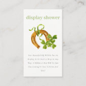 Cute Lucky Shamrock Display Shower Baby shower Informatiekaartje (Voorkant)