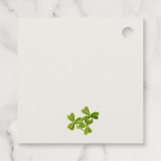 Cute Lucky Shamrock St Patrick's Day Baby shower Bedankjes Labels (Achterkant)