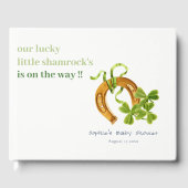 Cute Lucky Shamrock St Patrick's Day Baby shower Gastenboek (Voorkant)