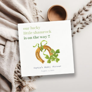 Cute Lucky Shamrock St Patrick's Day Baby shower Servet
