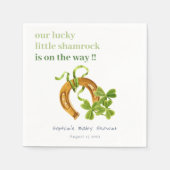 Cute Lucky Shamrock St Patrick's Day Baby shower Servet (Voorkant)
