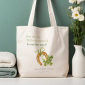 Cute Lucky Shamrock St Patrick's Day Baby shower Tote Bag