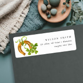 Cute Lucky Shamrock St Patrick's Day Kinder Addres Etiket