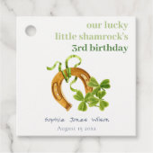 Cute Lucky Shamrock St Patrick's Day Kinderen Birt Bedankjes Labels (Voorkant)