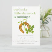 Cute Lucky Shamrock St Patrick's Day Kinderen Birt Kaart (Staand voorkant)