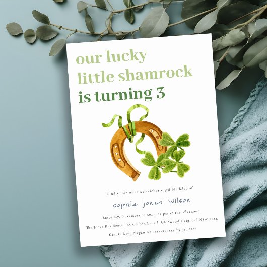 Cute Lucky Shamrock St Patrick's Day Kinderen Birt Kaart