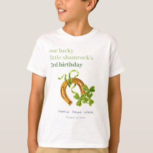 Cute Lucky Shamrock St Patrick's Day Kinderen Birt T-shirt