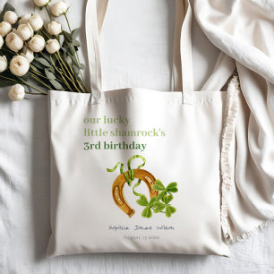 Cute Lucky Shamrock St Patrick's Day Kinderen Birt Tote Bag