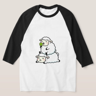 Cute Lucky Sheep St. Patrick's Day Clover T-shirt