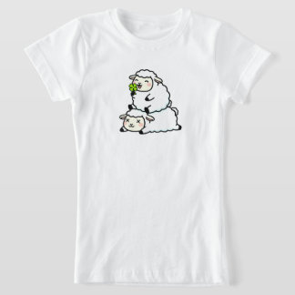Cute Lucky Sheep St. Patrick's Day Clover T-shirt