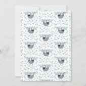 Cute Luiaard Baby Shower Kaart (Achterkant)