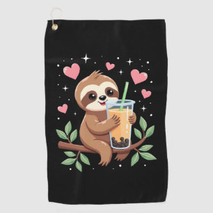 Cute Luiaard Boba Bubble Melk Thee Kawaii Vrouwen Golfhanddoek