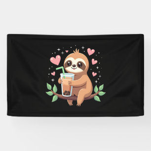 Cute Luiaard Boba Bubble Melk Thee Kawaii Vrouwen Spandoek
