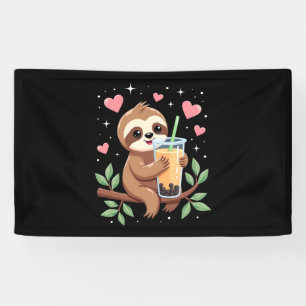 Cute Luiaard Boba Bubble Melk Thee Kawaii Vrouwen Spandoek