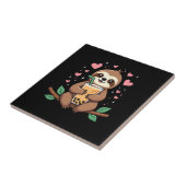 Cute Luiaard Boba Bubble Melk Thee Kawaii Vrouwen  Tegeltje (Zijkant)