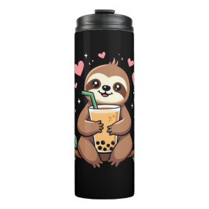 Cute Luiaard Boba Bubble Melk Thee Kawaii Vrouwen Thermosbeker