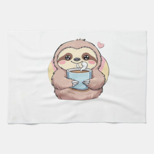 Cute Luiaard Coffieliefhebber Shirt � Grappig Aang Theedoek