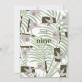 Cute Luiaard Dier in Wilde Bos Verjaardagsfeestje Kaart (Voorkant)