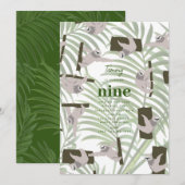 Cute Luiaard Dier in Wilde Bos Verjaardagsfeestje Kaart (Voorkant / Achterkant)